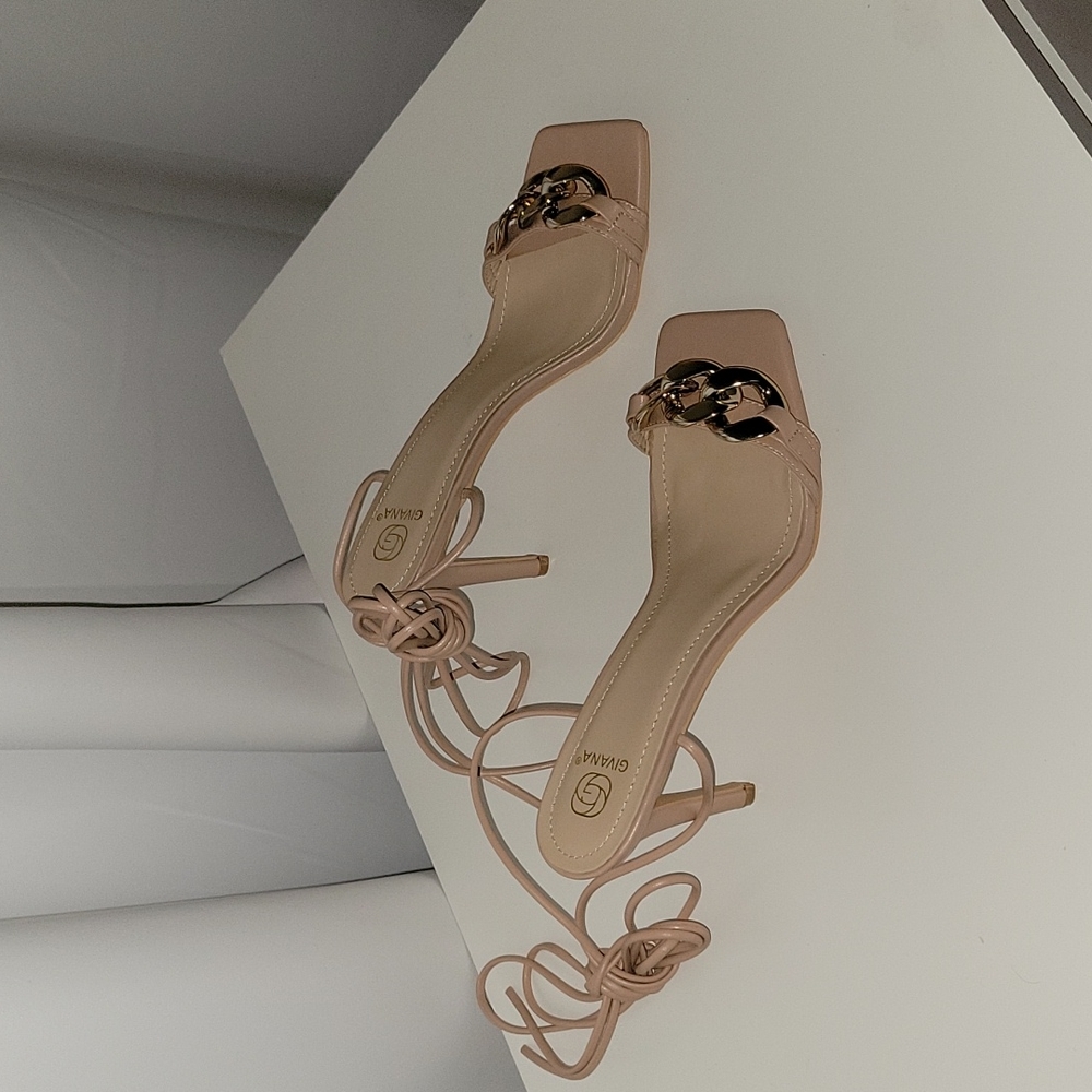 Tan wrap around sandals